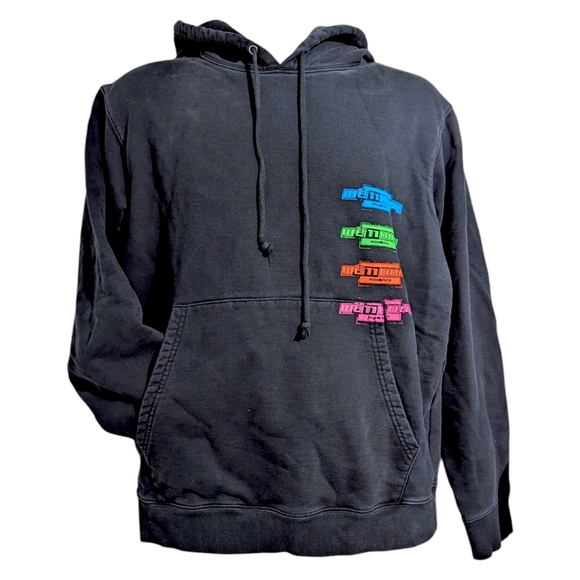 WE11DONE Men's HOODIE "Homesick" 2015 Size Large Distressed Vintage VTG Inspired - Picture 2 of 10